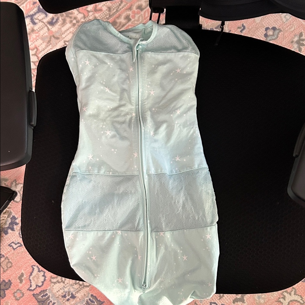 Happiest Baby Mint Green Baby Swaddle with Star Pattern